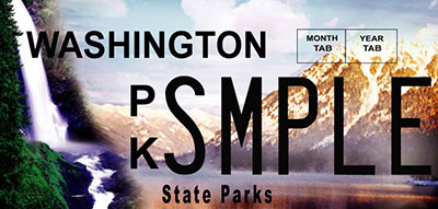 Washington State Parks license plate