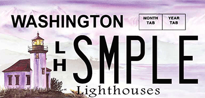 Lighthouse license plate