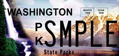 Washington State Parks license plate