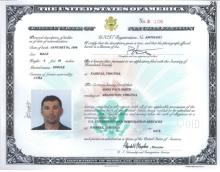 Certificate of Naturalization sample photo