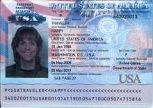 US Passport sample photo